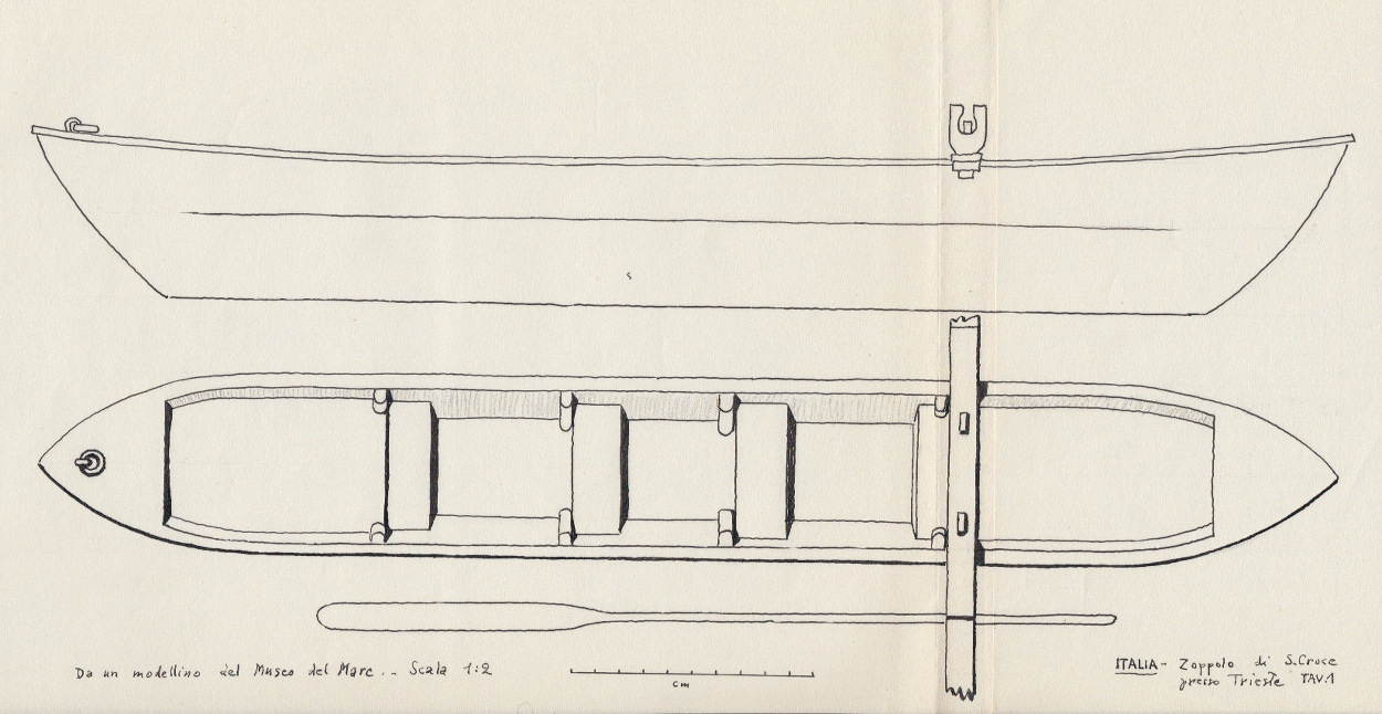 661 Zoppolo di Santa Croce presso Trieste - da modellino del Museo del Mare - tav 1